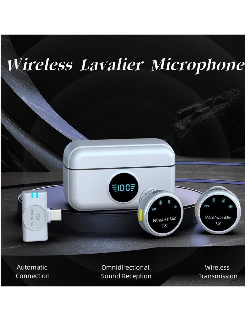 Wireless Lavalier Microphone for iPhone/Android, Mini Lapel Microphone Wireless, Hi-Fi Audio, 300M/984ft Range, Noise Cancellation, 24H Battery, for Video Recording Interview Podcast Vlog (Black) - Image 2